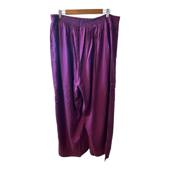 Soncy High Waist Pant With Draped Front Women’s Size 3X (22-24) Purple NWT - Picture 4 of 10